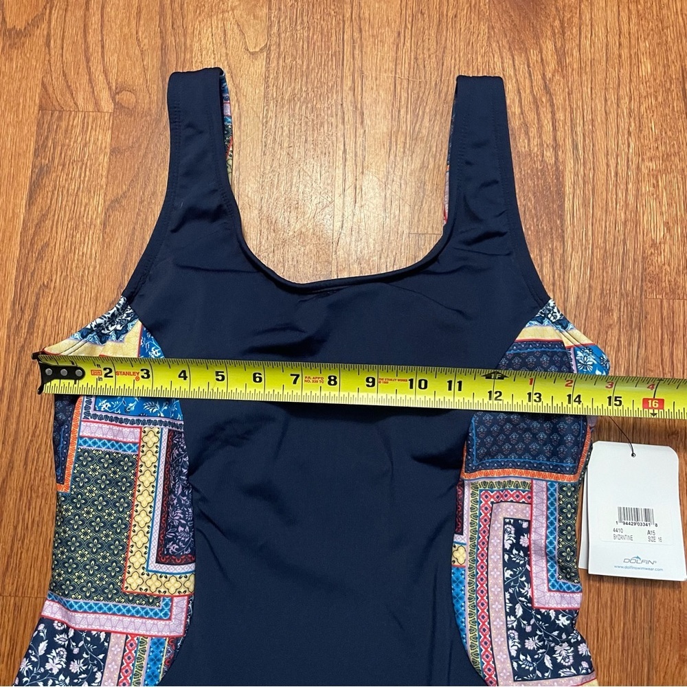 NWT Dolfin Aquashape Color Block Swim Dress size 16 - Picture 15 of 15